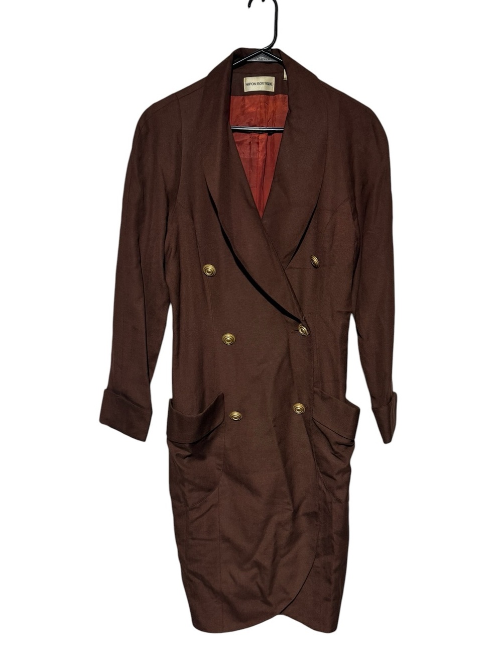 Nipon Boutique Brown Blazer Dress Sz 12 Equestrian Riding Habit‎ Founding Father